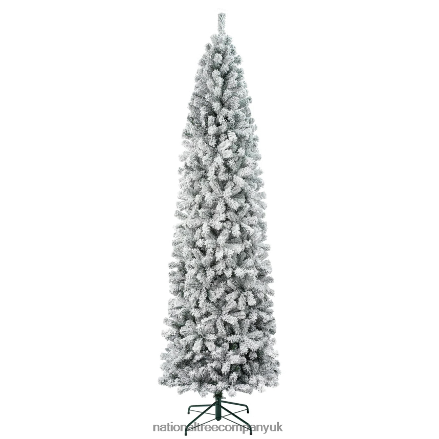 Trees | National Tree Company First Traditions Acacia Flocked Tree Slim Christmas Tree 9 ft F2L4F129